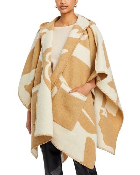 Burberry Catherine Wool Hooded Ruana 